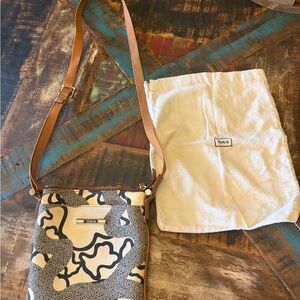 Tous Authentic Kaos Print Black and Cream Crossbody Bag w/dust bag pre-owned